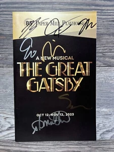 THE GREAT GATSBY, PLAYBILL, OCTOBER-NOVEMBER 2023, PAPER MILL, CAST SIGNED - Picture 1 of 7