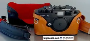 LUIGI CASE for VOIGTLANDER BESSA RF R2-R3-R4+UPS,Leica TM,DELUXE STRAP OPTIONAL - Picture 1 of 14