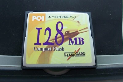 PQI 128MB CF Compact Flash Camera Memory Card - Image 1 of 2