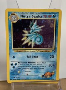 Misty's Seadra 9/132 Holo Prerelease Promo - WoTC Pokemon TCG Card - NM