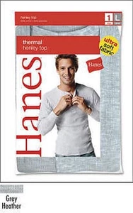 Camisa Hanes Thermal Henley GRIS HEATHER talla 2X XXL - Imagen 1 de 1