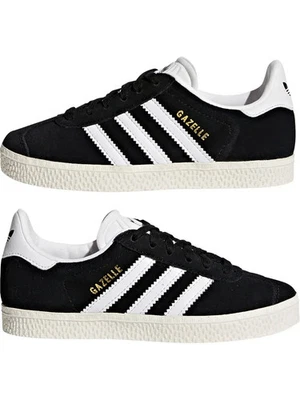 Zapatillas Adidas Gazelle Junior - Negro/Blanco/Dorado Metálico - Niños Foto 1 de 4
