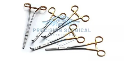 Pinzas de obstetricia y ginecología para histerectomía Z O / L 10" 4 piezas Foto 1 de 2