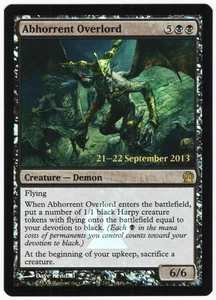 Abhorrent Overlord 2013 Theros Prerelease Promo FOIL Black Creature MTG NM AZ2 - Bild 1 von 2