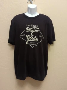 T-shirt uomo grafica True Religion taglia 2XL nera manica corta ricamata - Foto 1 di 7