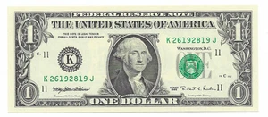 1995 $1 DALLAS FRN. Crisp & Uncirculated Banknote. K/J Block. 1st of 2 - Picture 1 of 2