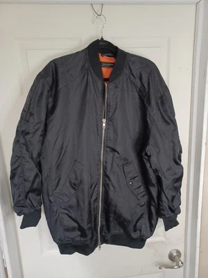 Women's Jacket Zara Bomber Black And Orange Size M-L - Image 1 of 4
