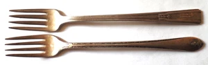 2 antike WM. ROGERS EXQUISITE & EXTRA PALTE Gabeln - Bild 1 von 6