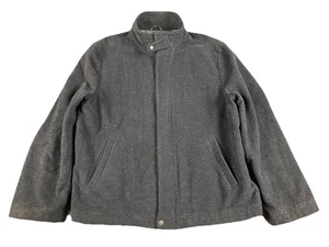 Johnston & Murphy Men’s Wool Cashmere Bomber Style Coat Zipper Gray Size X-Large - Picture 1 of 9