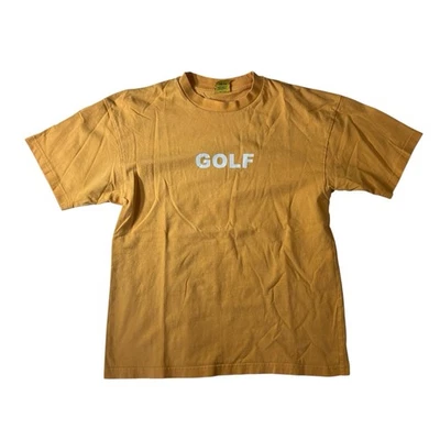 Golf Wang Yellow Golf Logo Yellow Crew Neck T-Shirt Tyler the Creator Men's S - Image 1 of 4