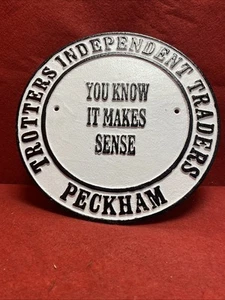 Cast Iron Sign Vintage Style Trotters Independent Traders Only Fools Horses - Picture 1 of 10