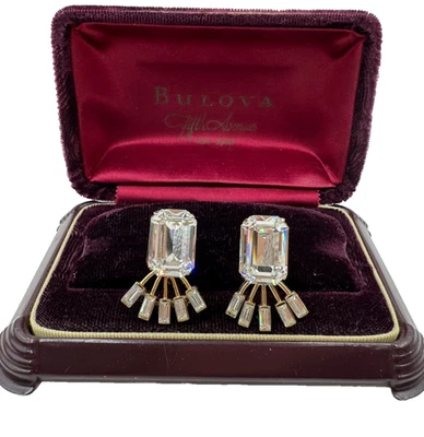 ANTIGUO CORO TEMPRANO FIRMADO EN PEQUEÑA ESCRITURA GLAMOROSO LRG CRISTAL BRILLANTE BAGUETTES Foto 1 de 4