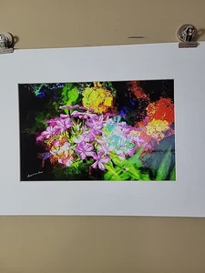 Photo Art By Georgianne Giese 10"×6.5", Floral Abstract, Matted. - Picture 1 of 7