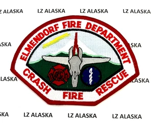 US AIR FORCE ELMENDORF (AIR FORCE BASE) CRASH FIRE RESCUE PATCH (FD8) ALASKA - Bild 1 von 3