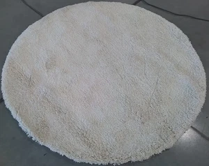 IVORY 5'-1" x 5'-1" Back Stain Rug, Reduced Price 1172780267 SG180-1212-5R - Picture 1 of 4