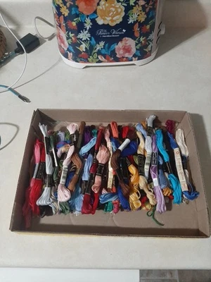 Lot of 89 Assorted Color DMC Floss Coats& Clark's J.P.Coats  - Image 1 of 2