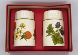 Vintage Royal Worcester Palissy SUMMER FAYRE Salt And Pepper Shakers Pots - Picture 1 of 11