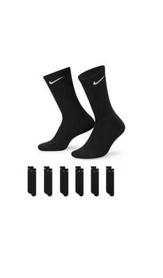 Calcetines Nike Everyday Cushion Crew para hombre - negros, talla M, paquete de 6 Foto 1 de 4