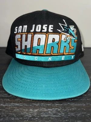 NHL San Jose Sharks Vintage New Era SnapBack One Size Fits Most - Image 1 of 4