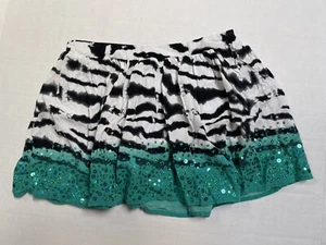 Justice Skirt with Shorts Girls 10 Animal Print Sequins - Picture 1 of 4
