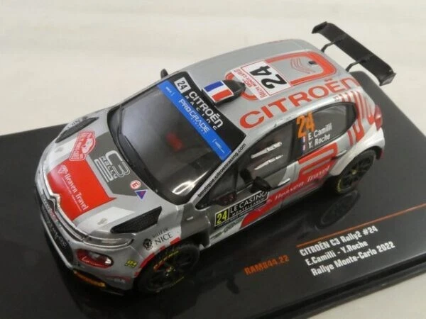 B43 1 43 IXO RAM844.22 CITROEN C3 RALLY 2 #24 RALLYE MONTE-CARLO 2022 CAMILLI MB