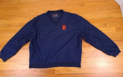 Detroit Tigers 1999 Pullover Windbreaker Golf Jacket X-Large Crown Club - Image 1 of 4