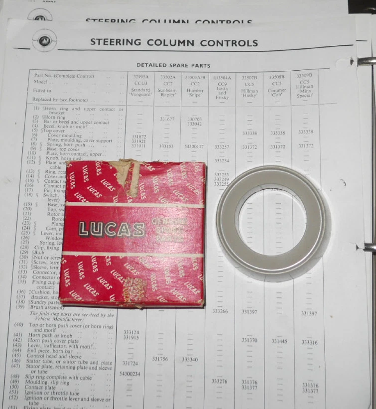 Cubierta superior de dirección NOS Lucas 333338. Hillman Minx & Husky 1958-1960 -- Foto 1 de 1