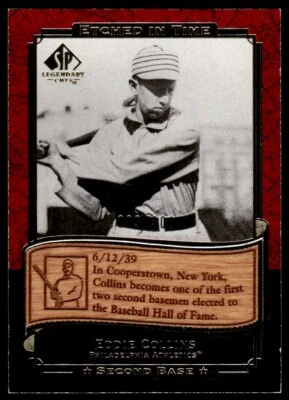 2003 SP Legendary Cuts Etched in Time Eddie Collins /300 Philadelphia Athletics - Image 1 of 2