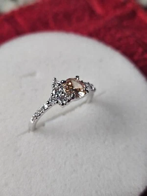 ANILLO BP TALLA 7 RBP5534 "Gemas agrupadas" topacio ahumado circonita cúbica en baño de rodio Foto 1 de 3