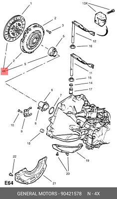 Original GM / Opel 90421578 Kit Embrague Ascona Astra F Corsa A Kadett E Vectra - Imagen 1 de 4
