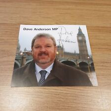 Autographed Colour Photograph of former MP Dave Anderson