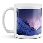 White Ceramic Mug - Milky Way Snowy Mountains Ski #21883