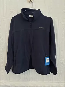 COLUMBIA Blue Full Zip ALL PEAK Fleece JACKET Plus Womens Size 2X Rt $95 NEW - Picture 1 of 4