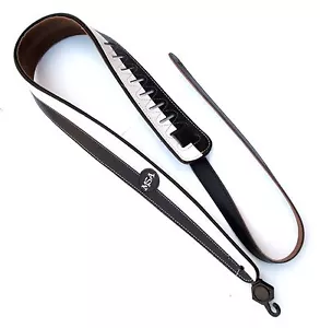 GITARRENGURT, GITARRENBAND, SCHWARZ-WEIß DESIGN, BREITE: 6CM, LÄNGE: 150CM, SP23 - Bild 1 von 4