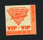 Nintendo World Championship 1990 VIP Nieużywana satynowa plakietka dla gości rzadka