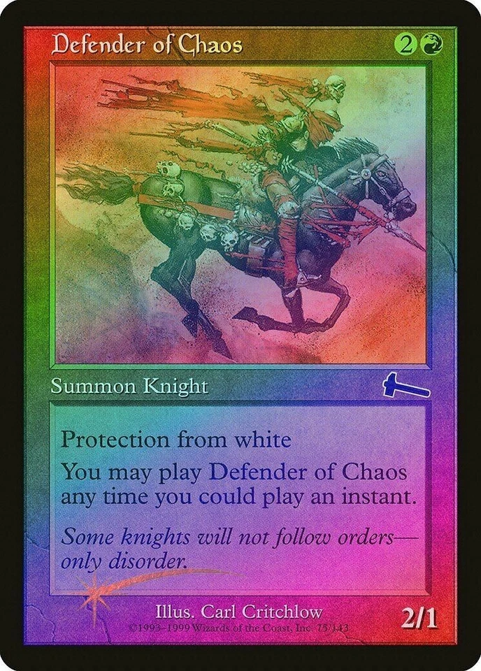 Defender of Chaos FOIL Urza's Legacy Red Common MAGIC MTG LP/NM - Image 1 of 1