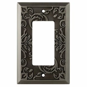 Decorator Wall Plate GFCI Gang Heirloom Silver Fairhope - Picture 1 of 2