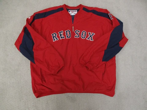 Boston Red Sox Sweater Mens XXL Red Pullover Majestic Authentic Collection MLB Cover