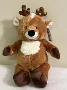 BABY GANZ Merry & Bright Rentier mit Farbpunkten auf Geweih Weihnachten 14 Zoll - Bild 1 von 12