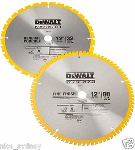 DEWALT DW3128P5 80 Tooth+32T ATB Thin Kerf 12-inch Crosscutting Miter Saw Blade - Picture 1 of 1