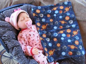 Baby blanket burp diaper cloth baby shower gift infant changing planets space - Picture 1 of 7
