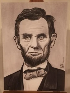 Boceto original de Shane McCormack ACEO - Abraham Lincoln - 16º presidente de Estados Unidos  - Imagen 1 de 3