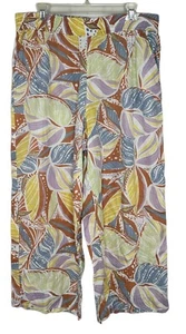 Pantalones cortos de pierna ancha 100 % lino talla XL de C&C California para mujer - Imagen 1 de 6