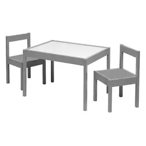 Your Zone Child 3-Piece Table and Chairs Set, in Grey Age Group 1 to 5 Years Old - Picture 1 of 5
