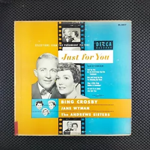JACKET ONLY NO ALBUM 10" Bing Crosby Jane Wyman Andrews Sisters – Just For You - Imagen 1 de 4