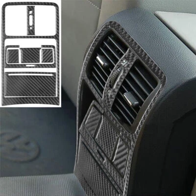 Cubierta de salida de ventilación de aire trasera de fibra de carbono 7 piezas para Volkswagen Passat B6 2006-2010 Foto 1 de 4