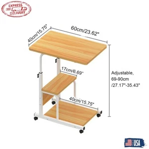 Table Bed Sofa Adjustable Desk Laptop Tray Stand Computer Height Notebook Roll - Picture 1 of 8