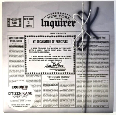 The City Of Prague Philharmonic Orchestra Citizen Kane Overture 7" vinyl record - Image 1 of 4