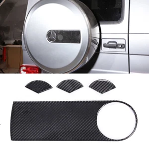 Soft Carbon Spare Wheel Badge Emblem Logo Trim For Benz G W463 G350 G63 2004-20 - Bild 1 von 4