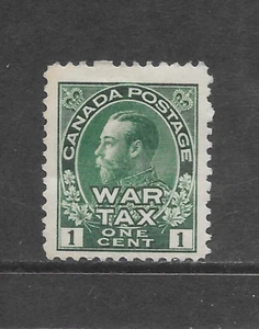 CANADA SCOTT MR1 F/VF - 1915 1c GREEN WAR TAX ISSUE - WORLD WAR I - Bild 1 von 2